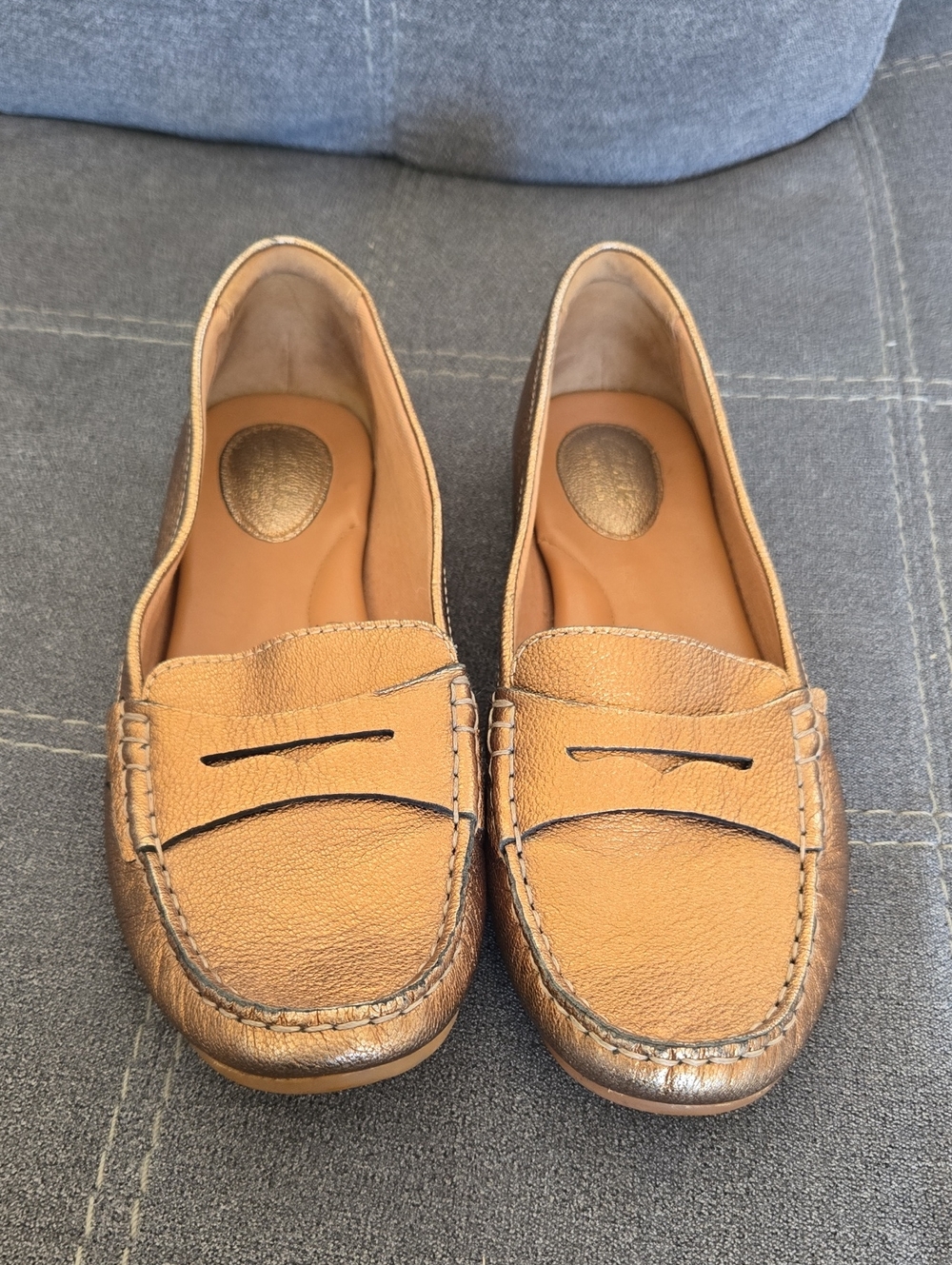 Clarks Metallic Bronze Women's Penny Loafers